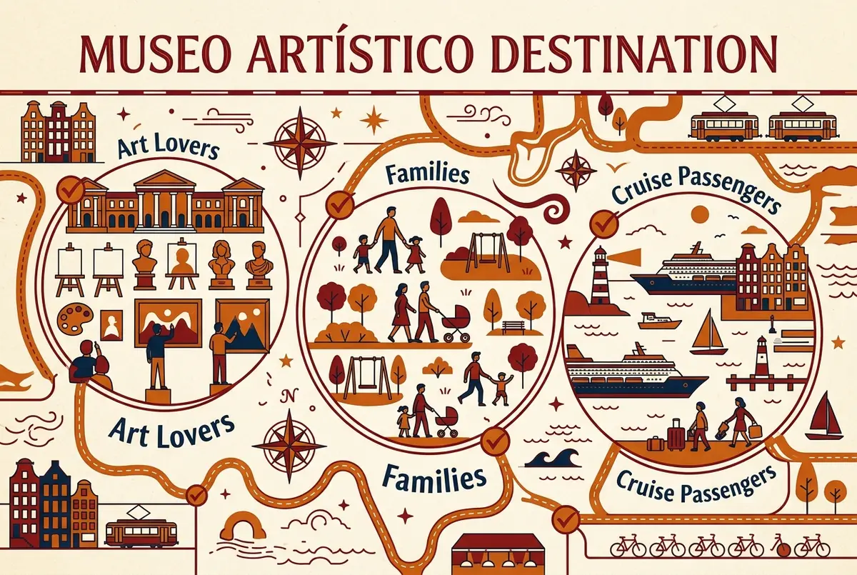 infographie simple listant en icônes génériques les points forts et les points de vigilance mentionnés dans les avis sur le musée picasso malaga, sans note chiffrée ni statistique
