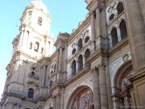 Malaga Cathedral facade visited on the Malaga Cathedral and Picasso Museum combo tour